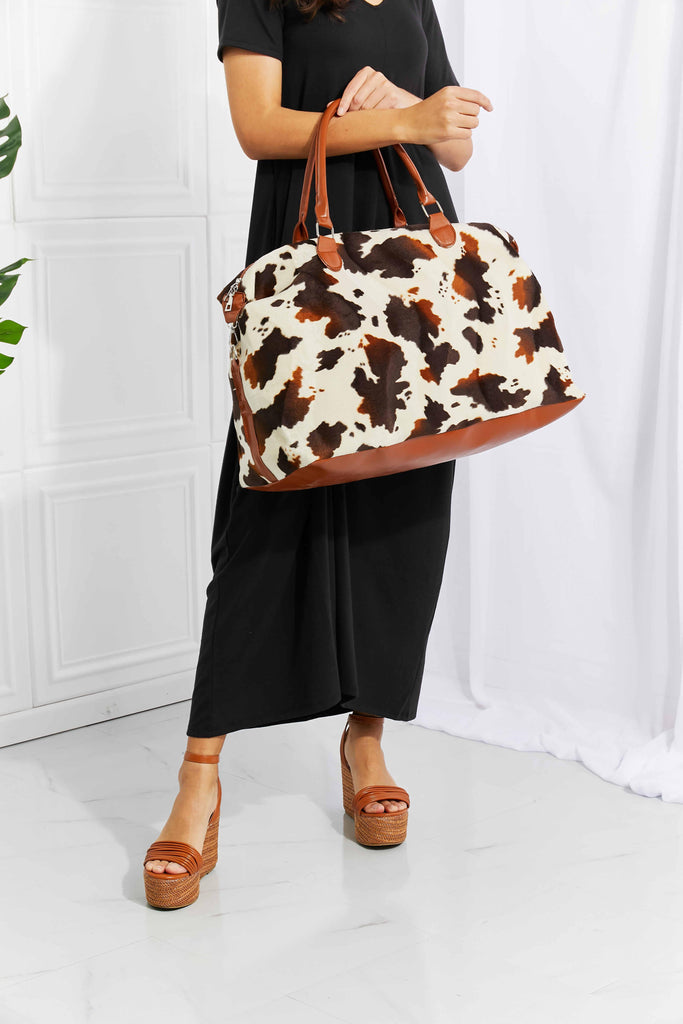 Animal Print Plush Weekender Bag (Online Only) - Made by Trendsi , available in bag, exclusive, handbags, june, online, Ship From Overseas, tote, weekend , located in Panama City, FL.