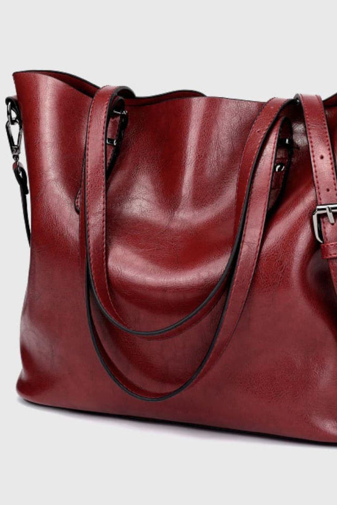 PU Leather Tote Bag (Online Only) - Made by Trendsi , available in exclusive, Handbags, June, online, purse, Ship From Overseas , located in Panama City, FL.